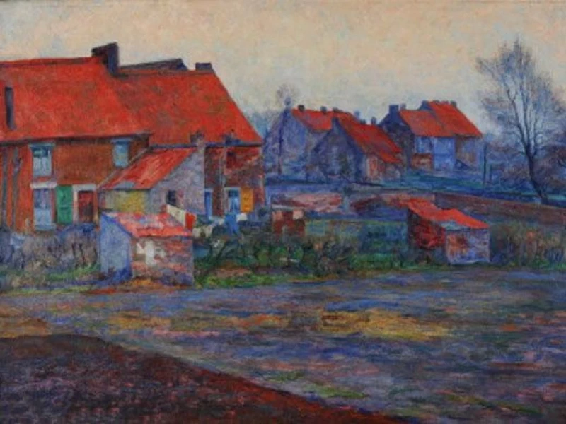 1855-Eugène Boch - Tetti rossi